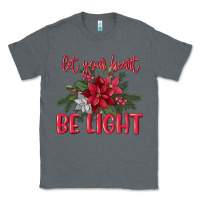 Charcoal Heather Let your heart be light Classic Tee - MaliasSmallBusiness
