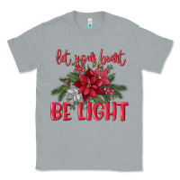 Heather Grey Let your heart be light Classic Tee - MaliasSmallBusiness