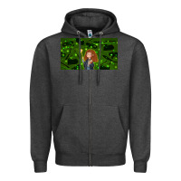 Charcoal Heather wizard girl and cat Zipper Hoodie - TumblerDesignByShophia