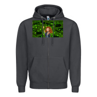 Smoke wizard girl and cat Zipper Hoodie - TumblerDesignByShophia