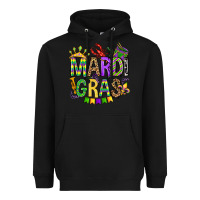 Black mardi gras olivia Heavyweight Hoodie - OliviaCreatesArt
