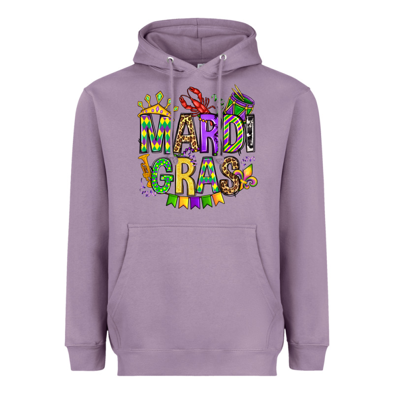 Mardi Gras Olivia Heavyweight Hoodie by OliviaCreatesArt | Teevron