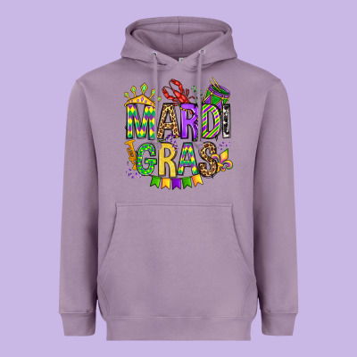 Mardi Gras Olivia Heavyweight Hoodie Designed By Oliviacreatesart