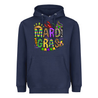 Navy mardi gras olivia Heavyweight Hoodie - OliviaCreatesArt