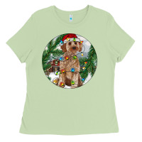 Matcha Cockapoo Christmas Ladies Tee - RanaPortraitStore
