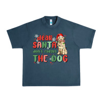 Midnight Navy dear santa dont forget the dog Urban Heavy Tee - MaliasSmallBusiness
