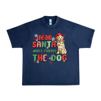 Navy dear santa dont forget the dog Urban Heavy Tee - MaliasSmallBusiness
