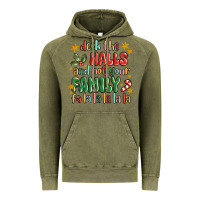 Vintage Olive deck the halls and not your family fa la la la laa Vintage Hoodie - MaliasSmallBusiness