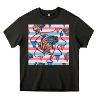 Asphalt american flag bass Heavy Core Tee - BundleAndBundleShop