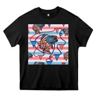 Black american flag bass Heavy Core Tee - BundleAndBundleShop