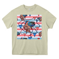 Mossy american flag bass Heavy Core Tee - BundleAndBundleShop