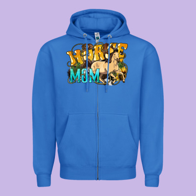 Horse Mom Rope Zipper Hoodie Designed By Howdyjamesfarm