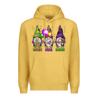 Antique Gold Mardi Gras squad with gnomies Premium Hoodie - HowdyJamesFarm