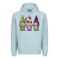 Blue Mist Mardi Gras squad with gnomies Premium Hoodie - HowdyJamesFarm