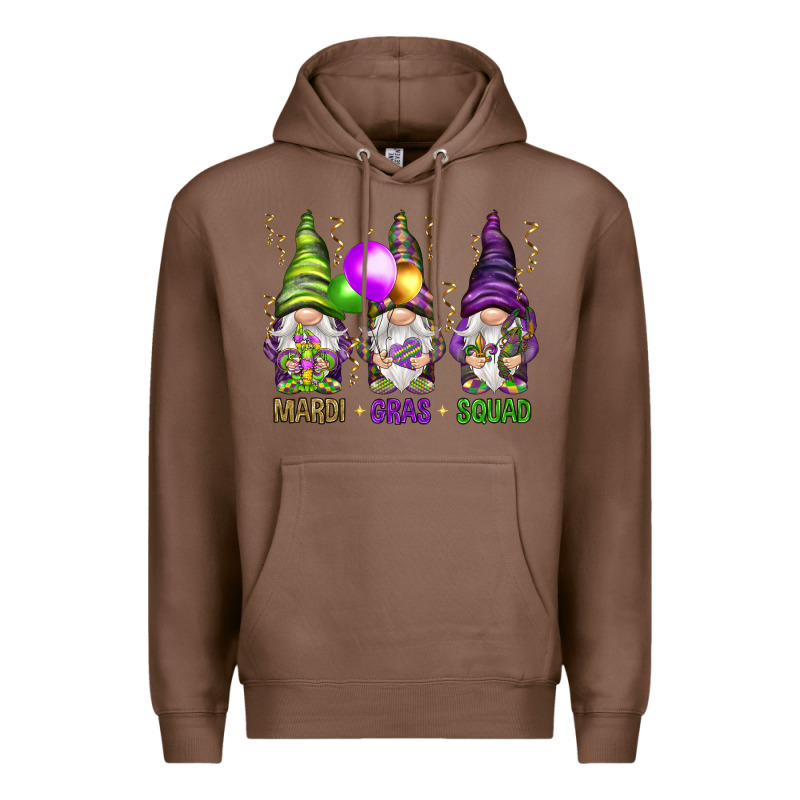 Mardi Gras Squad With Gnomies Premium Hoodie by HowdyJamesFarm | Teevron