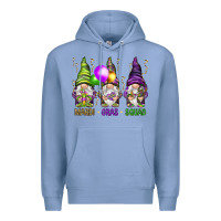 Colony Blue Mardi Gras squad with gnomies Premium Hoodie - HowdyJamesFarm