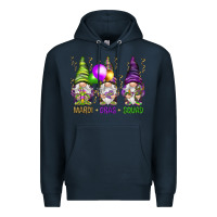 Navy Mardi Gras squad with gnomies Premium Hoodie - HowdyJamesFarm