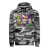 Slate Camo Mardi Gras squad with gnomies Premium Hoodie - HowdyJamesFarm