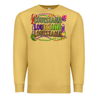 Antique Gold louisiana louisiana louisiana mardi gras Premium Sweatshirt - OliviaCreatesArt