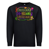 Black louisiana louisiana louisiana mardi gras Premium Sweatshirt - OliviaCreatesArt