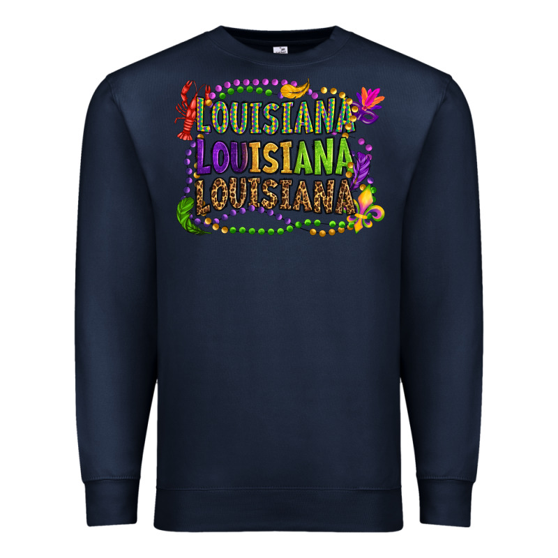 Louisiana Louisiana Louisiana Mardi Gras Premium Sweatshirt by OliviaCreatesArt | Teevron