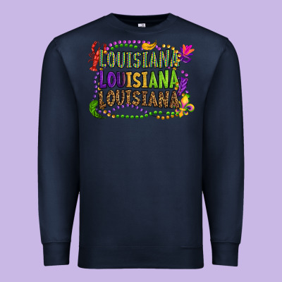 Louisiana Louisiana Louisiana Mardi Gras Premium Sweatshirt Designed By Oliviacreatesart