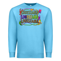 Ocean Blue louisiana louisiana louisiana mardi gras Premium Sweatshirt - OliviaCreatesArt