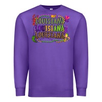 Purple louisiana louisiana louisiana mardi gras Premium Sweatshirt - OliviaCreatesArt