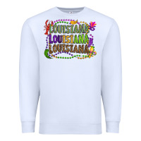 White louisiana louisiana louisiana mardi gras Premium Sweatshirt - OliviaCreatesArt
