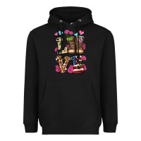 Black love valentine's day army boots olivia Heavyweight Hoodie - OliviaCreatesArt