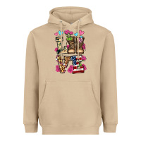 Mushroom love valentine's day army boots olivia Heavyweight Hoodie - OliviaCreatesArt
