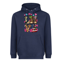 Navy love valentine's day army boots olivia Heavyweight Hoodie - OliviaCreatesArt