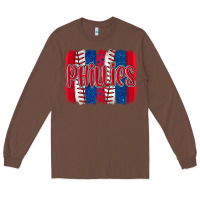 Chestnut phillies baseball team spirit brushstrokes Long Sleeve Tee - Artiststas