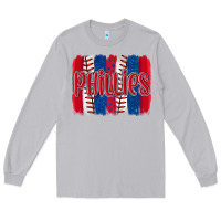 Moon Dust phillies baseball team spirit brushstrokes Long Sleeve Tee - Artiststas