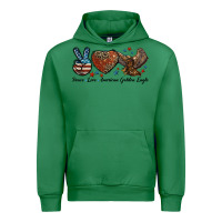 Emerald Western Peace Love American Golden Eagle Urban Hoodie - LillyAllenDesigns