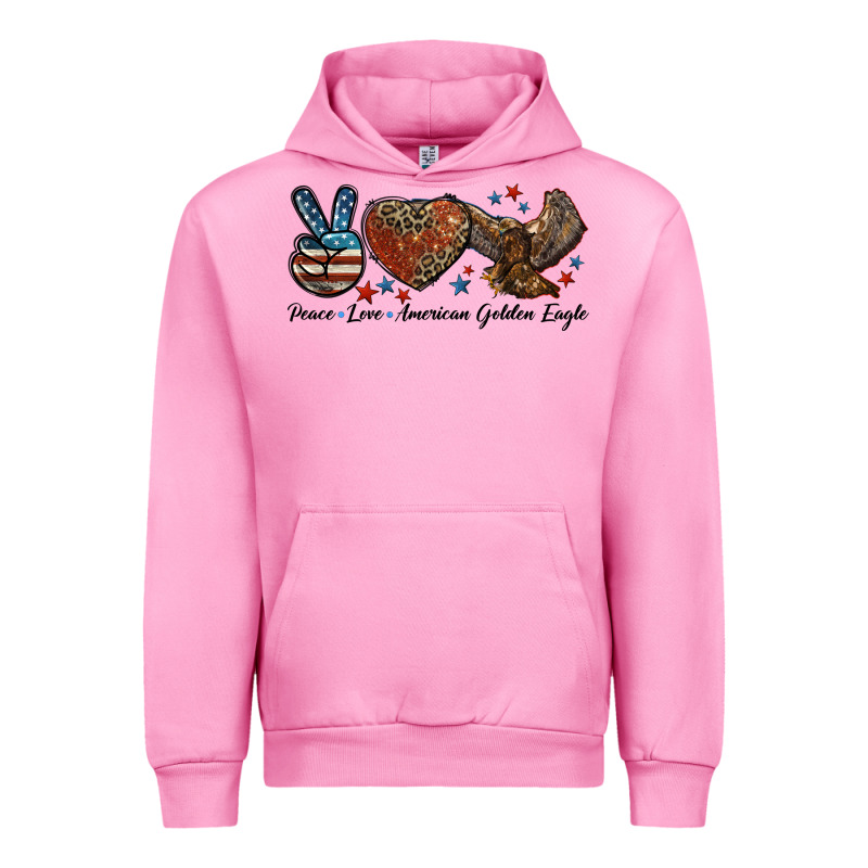Western Peace Love American Golden Eagle Urban Hoodie by LillyAllenDesigns | Teevron