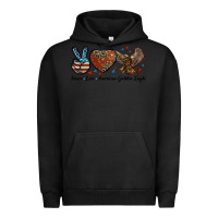 Pigment Black Western Peace Love American Golden Eagle Urban Hoodie - LillyAllenDesigns