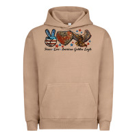 Pigment Burro Western Peace Love American Golden Eagle Urban Hoodie - LillyAllenDesigns