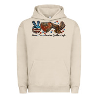 Pigment French Oak Western Peace Love American Golden Eagle Urban Hoodie - LillyAllenDesigns