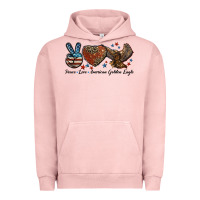 Pigment Salmon Western Peace Love American Golden Eagle Urban Hoodie - LillyAllenDesigns