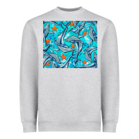 Heather Grey humpback whale Heavyweight Sweatshirt - BarkalooDesign
