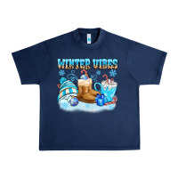 Navy winter vibes Urban Heavy Tee - MaliasSmallBusiness
