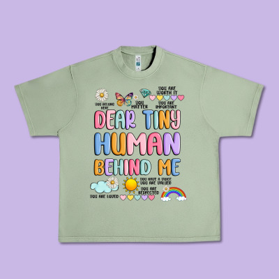 Dear Tiny Human Behind Me Urban Heavy Tee Designed By Jahusdesignshop