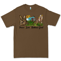 Cacao Peace Love Nubian Goat Premium Tee - LillyAllenDesigns