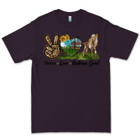 Plum Peace Love Nubian Goat Premium Tee - LillyAllenDesigns