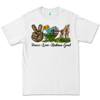 White Peace Love Nubian Goat Premium Tee - LillyAllenDesigns