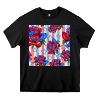 Black patriotic roses Heavy Core Tee - BundleAndBundleShop