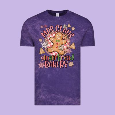 Mrs Claus Gingerbread Bakery Vintage Tee Designed By Maliassmallbusiness