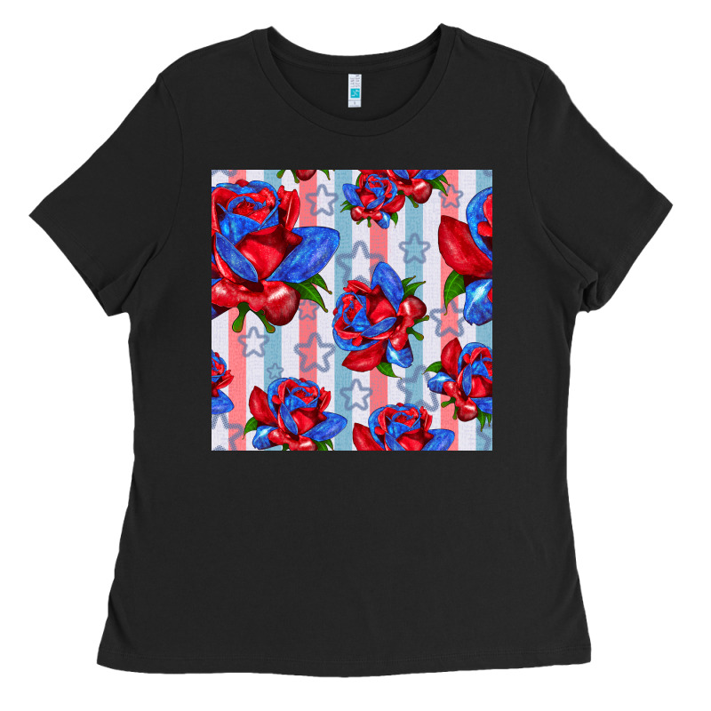 Patriotic Roses Ladies Tee by BundleAndBundleShop | Teevron