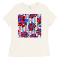 Bone patriotic roses Ladies Tee - BundleAndBundleShop